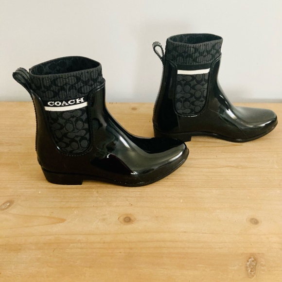 Coach Rivington Rain Bootie in Black Size 7 - Picture 4 of 5